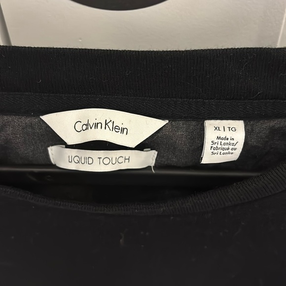 Calvin Klein black crewneck liquid touch oversized long sleeve top Sz XL - Picture 5 of 14